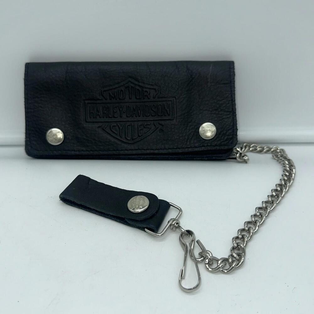 Harley-Davidson® Men's Embossed Bar & Shield Biker Chain Wallet SLD